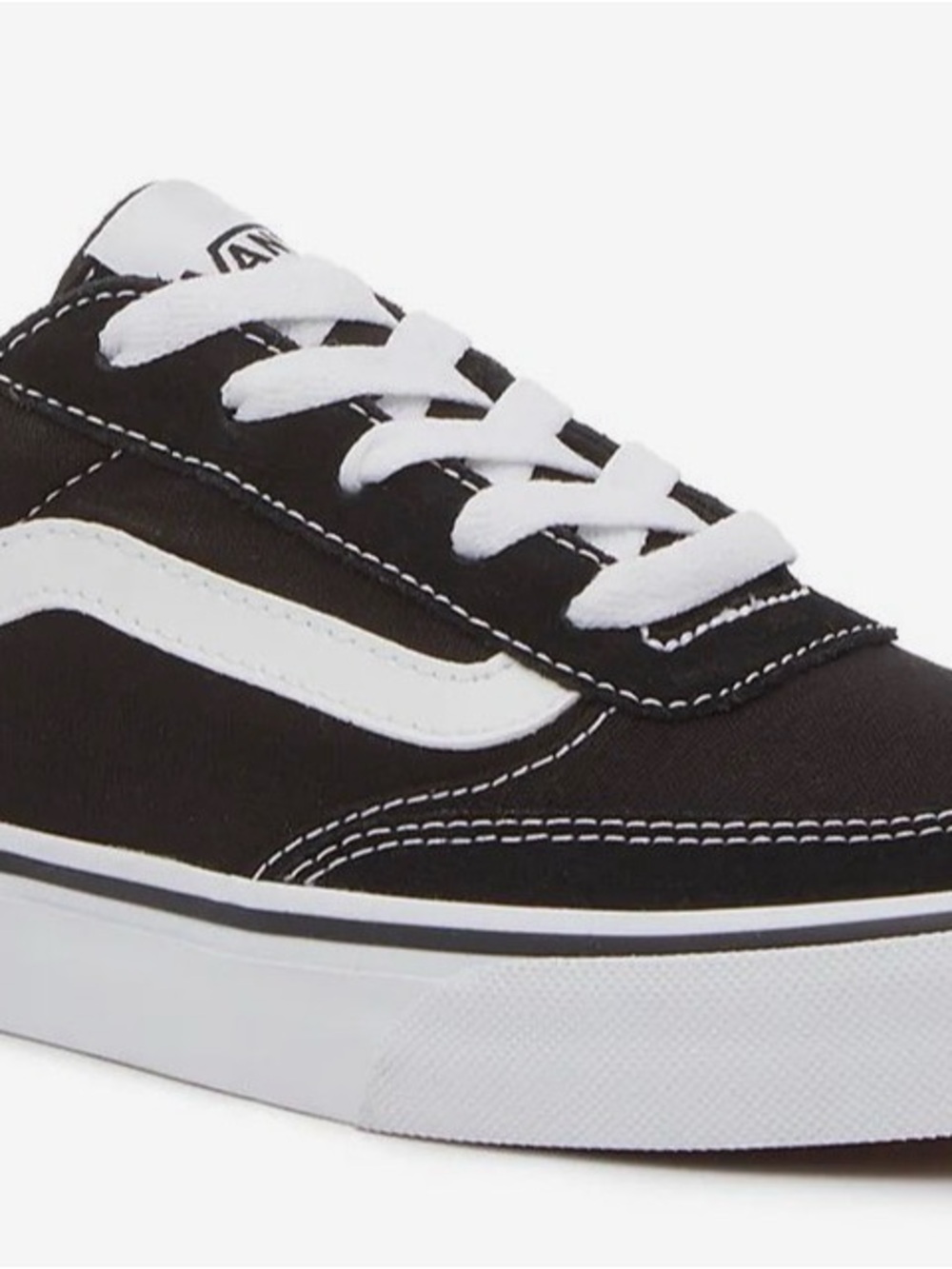 Vans Black and White Low-Top Skate Shoe